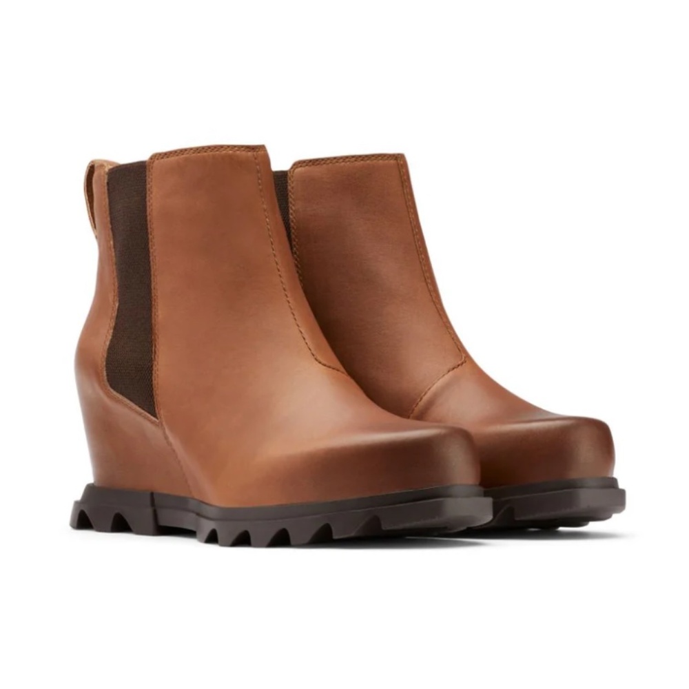 Sorel Joan of Arctic Wedge III Chelsea Boot in Hazelnut Blackened Brown 7.5W NWT